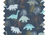 Tissu coton au mètre dino bleu ex1063