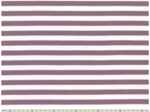 Tissu jersey rayure aubergine blanc