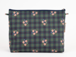 Trousse de toilette tartan fleuri