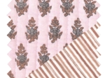 Tissu matelassé ex2613 indienne rose pale matelassée