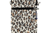 Pochette téléphone matelassée leopard