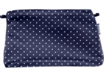 Pochette tissu pois marine