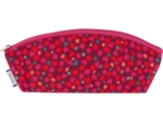 Trousse scolaire pompons cerise
