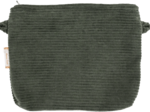 Pochette tissu velours côtelé kaki