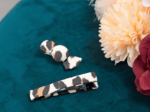 Barrette Croco Tissu leopard