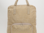 Sac à dos pliable Gaby velours côtelé large doré