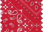 Tissu coton au mètre ex2214 bandana rouge