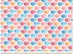 Tissu coton au mètre ex2334 poissons rayés orange bleu