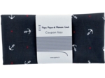 Coupon tissu 50 cm ancre marine ex1068