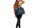 Sac cabas taille moyenne plissé paille argent jean
