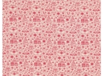 Tissu coton au mètre ex2554 noel pèle-mèle rouge écru