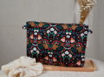 Pochette tissu casse noisette