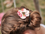 Petite Barrette Pétales de Fleur petits coeurs