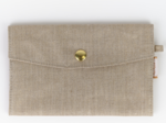 Portefeuille lin doré