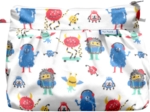Pochette plissée petits monstres