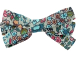 Barrette noeud ruban fleur mentholé