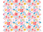 Tissu coton au mètre fleurs pastel ex1048
