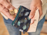 Mini pochette porte-monnaie jurassic dino marine