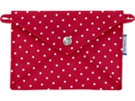 Petite pochette enveloppe pois rouge