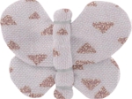 Barrette petit papillon triangle cuivré gris