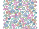 Coupon tissu 50 cm pastel fleuri