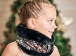 Echarpe tube enfant casse noisette