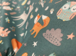 Tissu coton au mètre animaux de la forêt ex1076