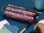 Trousse double compartiment hippie fleurie