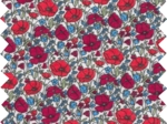 Coupon tissu 50 cm coquelicot