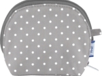 Porte-monnaie à soufflet pois gris clair