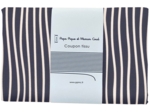 Coupon tissu 1 m rayé ivoire marine