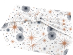 Furoshiki moyen 48 x 48 cm etoiles cuivrées or bleu blanc ex1104