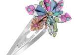Barrette clic-clac fleur étoile pastel fleuri