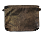 Pochette tissu suédine pailletée or
