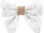 Barrette Mini Noeud Papillon broderie anglaise
