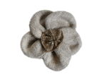 Mini Barrette Pétales de Fleur  lin pailleté