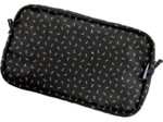 Pochette banane  paille dorée noir