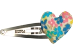 Barrette clic-clac cœur pâquerette vintage