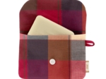 Pochette Savon tartan lurex rubis