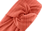 Serre-tête Large Croisé gaze lurex corail