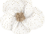 Petite Barrette Pétales de Fleur  blanc pailleté