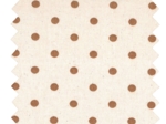 Tissu coton au mètre ex2657 pois écru chocolat