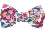 Barrette petit noeud boutons rose