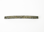 Barrette fine longue damier noir or