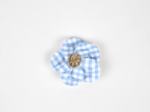 Mini Barrette Pétales de Fleur vichy ciel