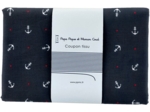Coupon tissu 1 m ancre marine ex1068