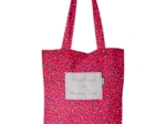 Sac tote bag pompons cerise