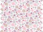 Coupon tissu 50 cm tapis de fleurs pastel ex1075