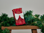 Furoshiki petit 35 x 35 cm ex2448 flocon de noel or rouge