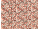 Tissu jersey côtelé fleuri rouille
